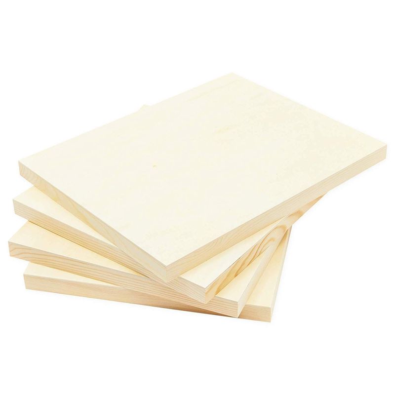 Unfinished Wood Canvas Boards for Painting (10 x 10 in, 6 Pack)