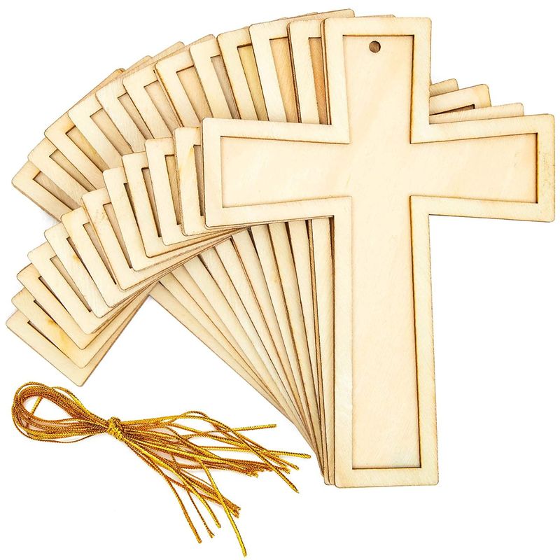 Bright Creations 50-Pack Mini Wooden Cross Keychains Bulk for Christian  Party Favors, Easter Crafts, Necklace and Bracelet Charms for Jewelry  Making (1.2x1.7 in) 