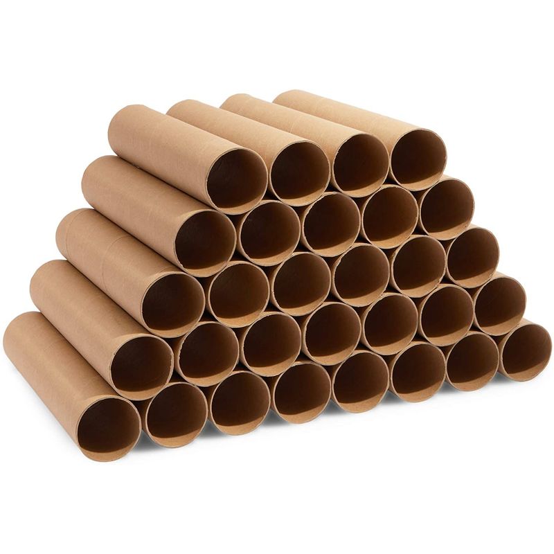 White Cardboard Tubes for Crafts, DIY Craft Paper Roll (1.6 x 3.9