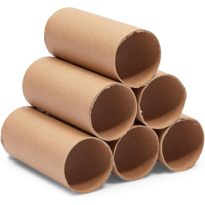 36 Pack Brown Cardboard Tubes for Crafts, DIY Craft Paper Roll