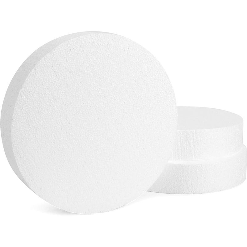 Foam Cones, Arts and Crafts Supplies (White, 3.8 x 9.5 in, 6-Pack