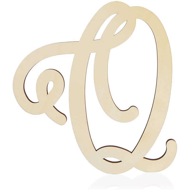 Unfinished Wooden Letter Q for Crafts, Cursive Wood Letters (13 In), PACK -  Harris Teeter