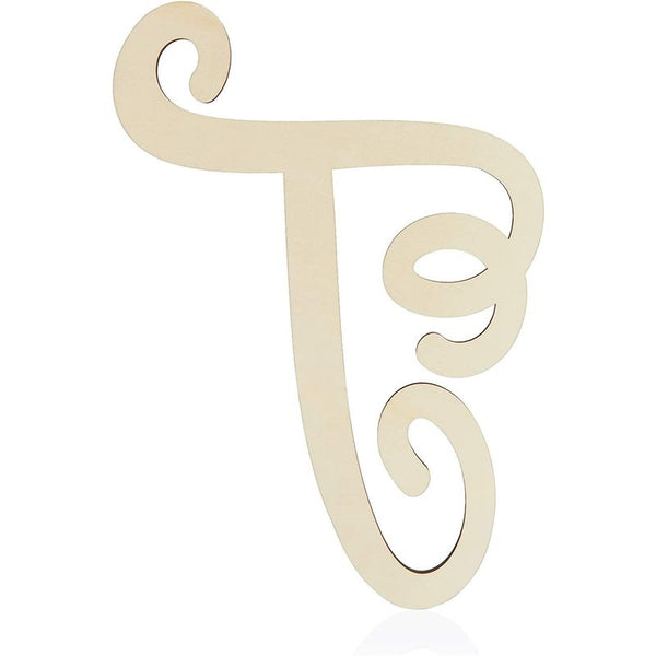 Wooden Monogram Alphabet Letters, Decorative Letter T (13 Inches ...
