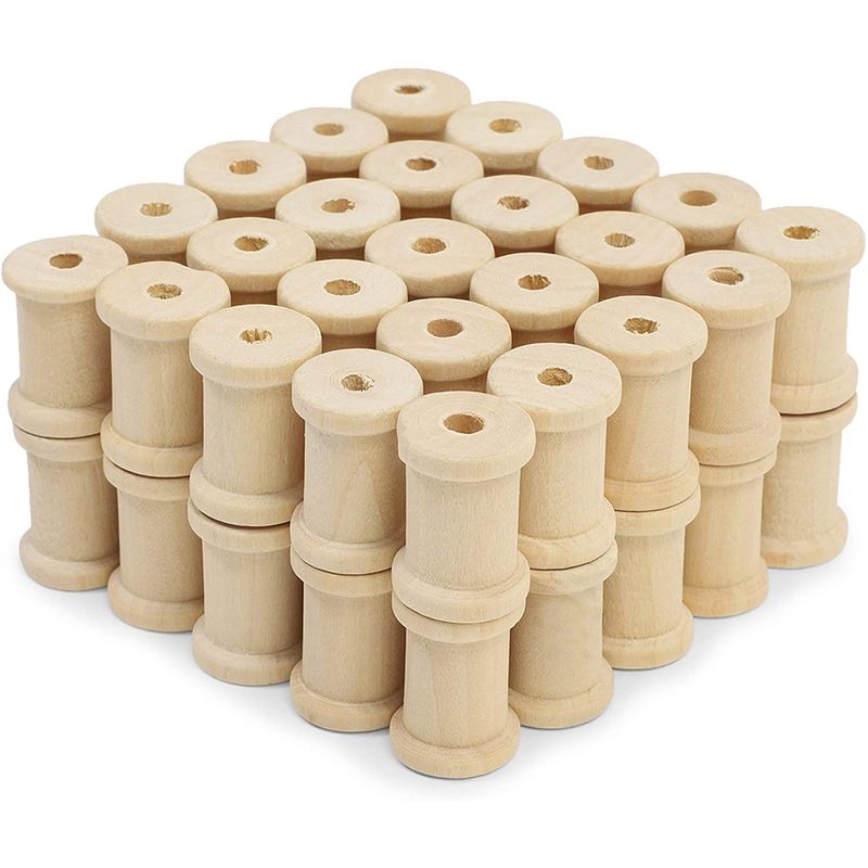 Bright Creations 80 Pieces Natural Unfinished Pastel Wood Beads