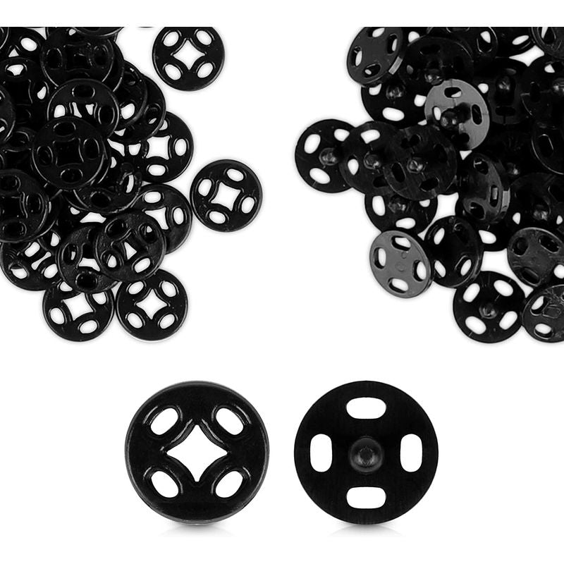 KALIONE 100 Sets T5 Sew-On Snaps, Round Snap Buttons,Plastic Snaps  Fastener12 MM