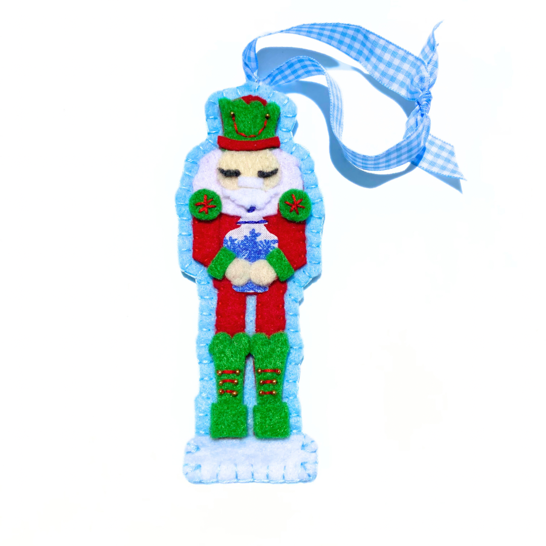 Stylin Nutcracker Ornament-Red/Green | Stylin Brunette x Lemon House Design
