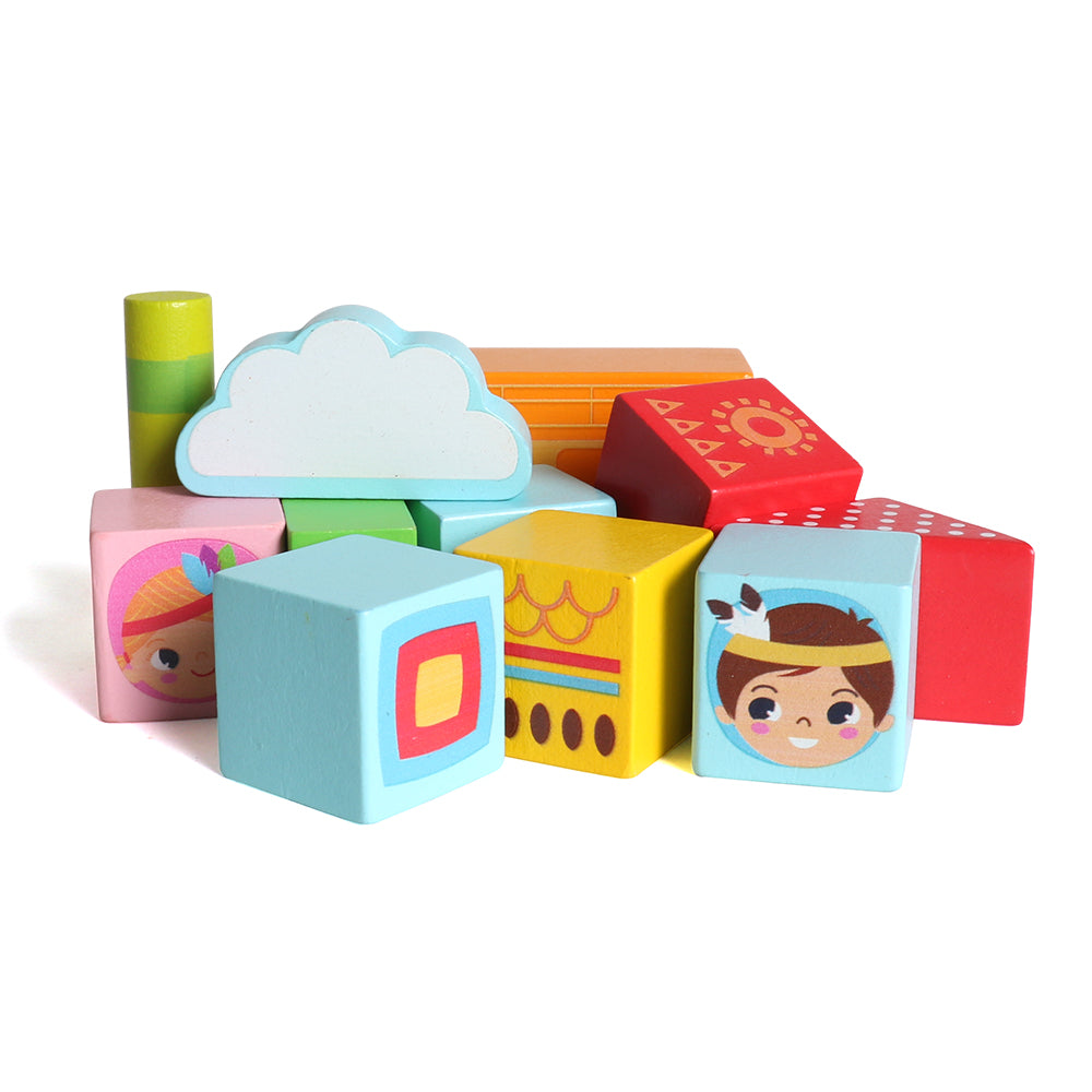 kids wooden block set