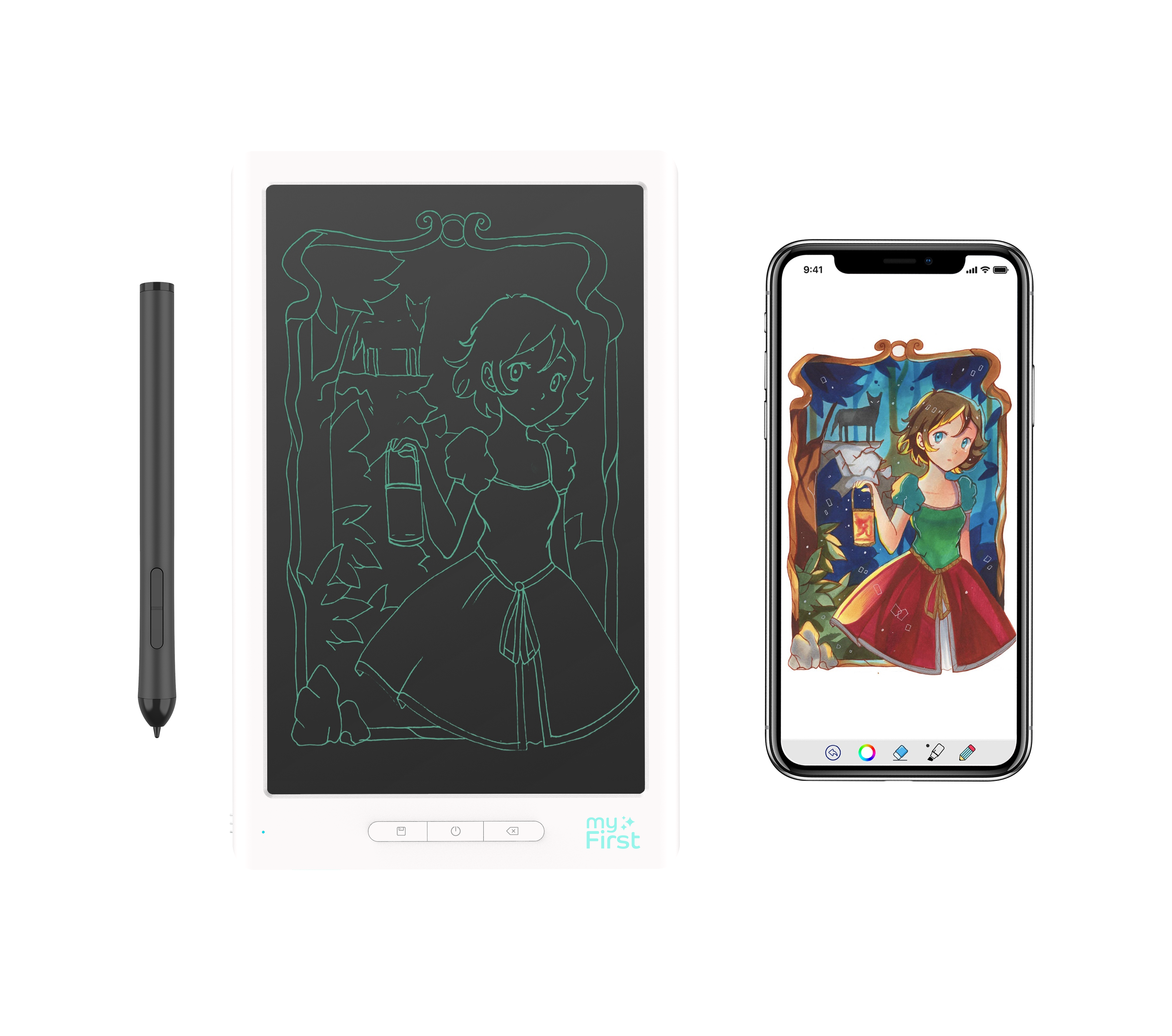 Sketchbook スケッチブック 10インチ デジタルイラスト液晶ペンタブレット8192レベル筆圧 専用スマホアプリと連動 Pcと連動