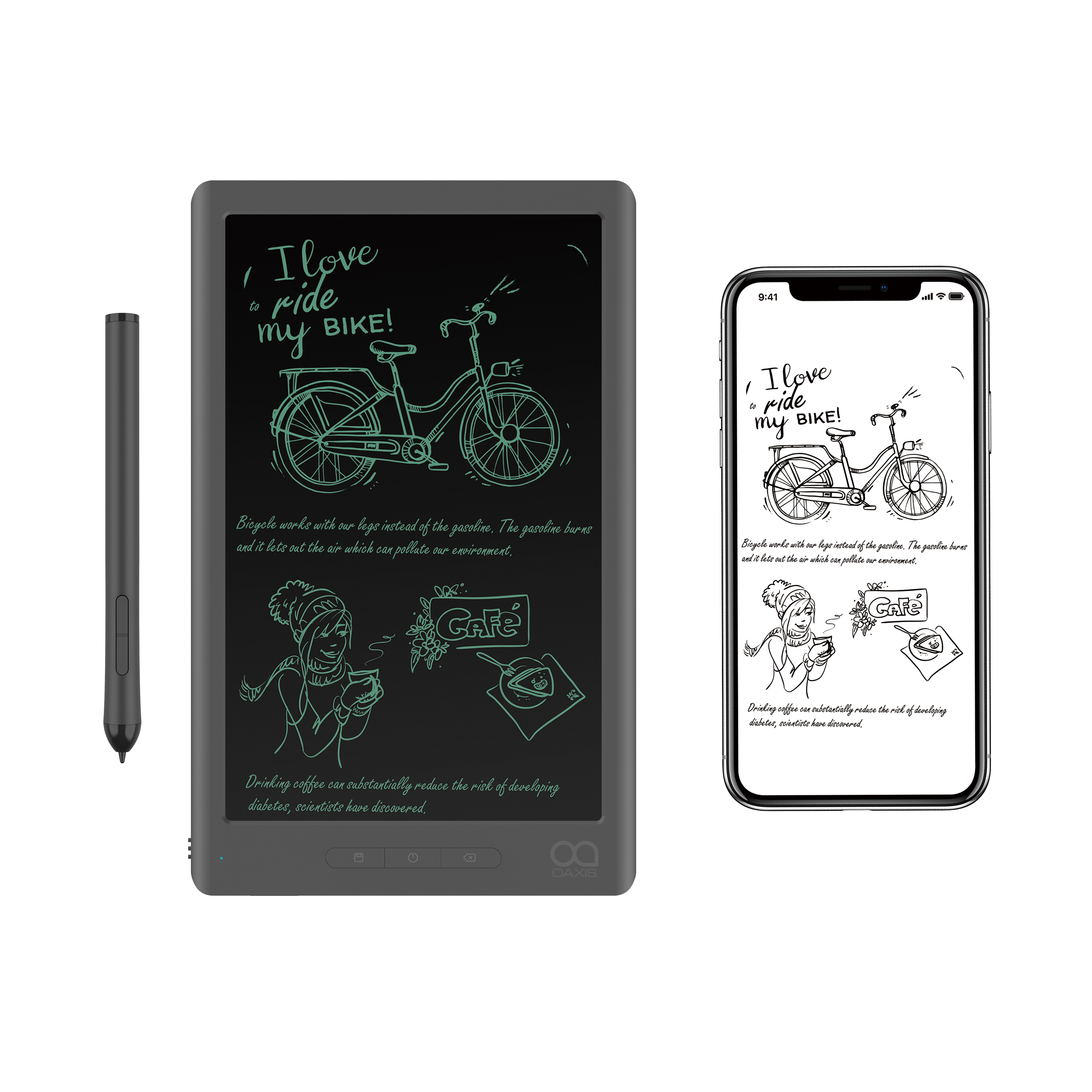 OAXIS SketchBook 10インチ 液晶　ペンタブレット 電子メモ