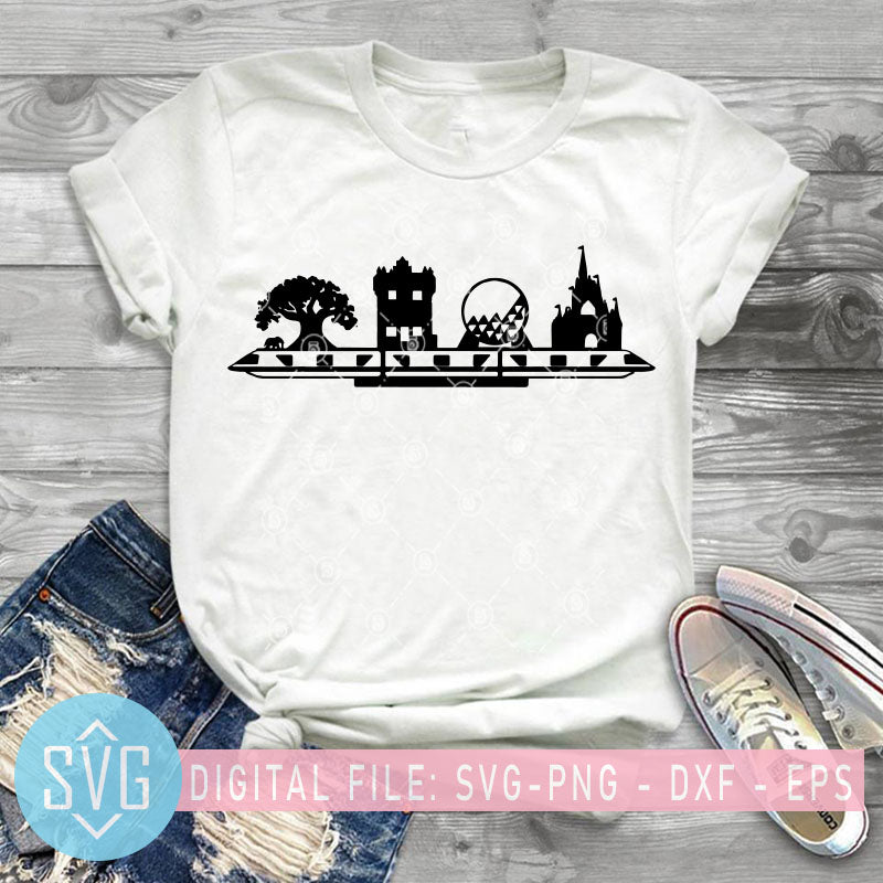 Download Florida Disney Parks Landmark Svg Monorail Magic Kingdom Svg Epcot Svg Trends Studio Trendy Svg For Crafters