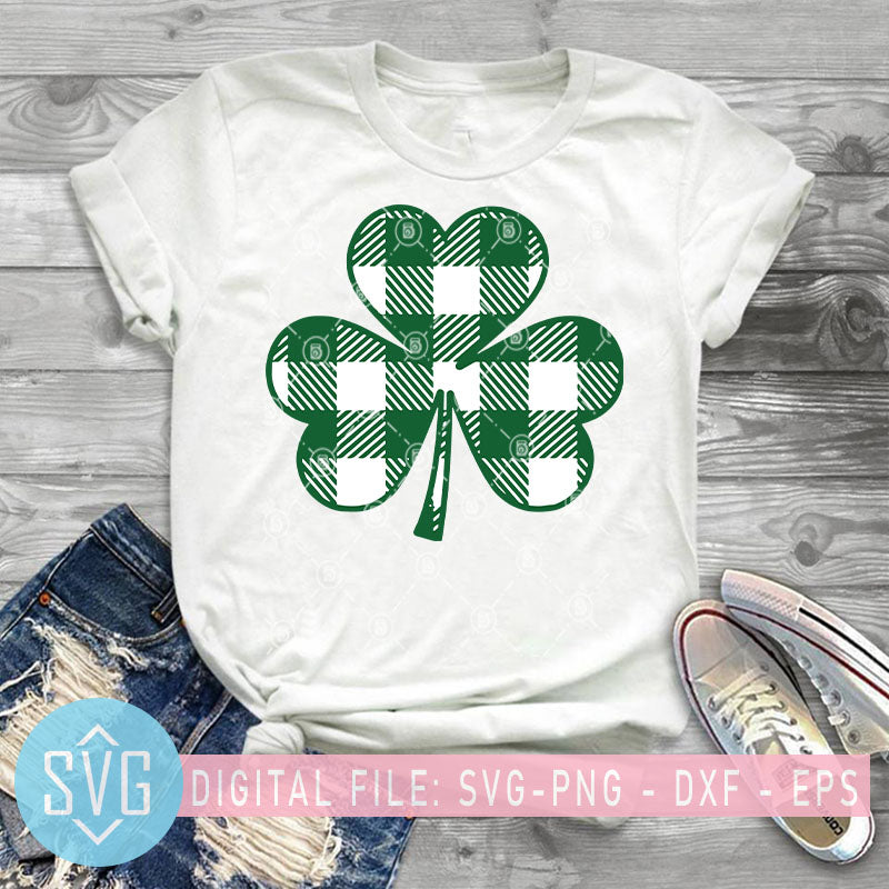 Bufalo Plaid Sham Rock Svg Happy St Patricks Day Svg Luck Svg Shamr Svg Trends Studio Trendy Svg For Crafters