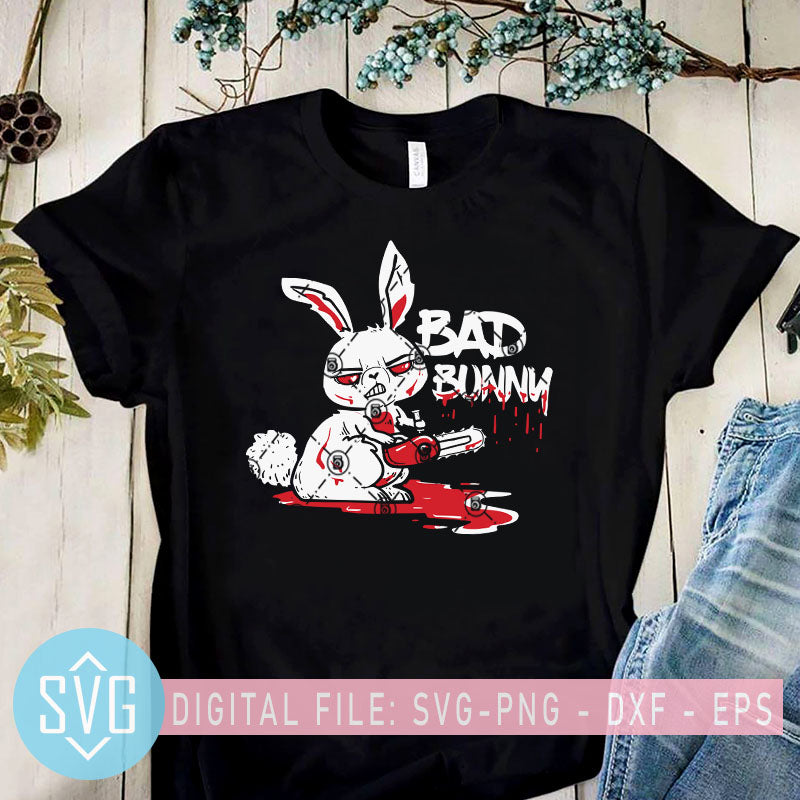 Horror Rabbit Halloween Svg Bad Bunny Svg Horror Svg Halloween Svg Svg Trends Studio Trendy Svg For Crafters