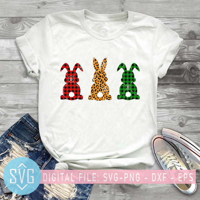 Download Easter Bunny Svg Red Buffalo Plaid Svg Three Bunnies Svg Easter Bun Svg Trends Studio Trendy Svg For Crafters