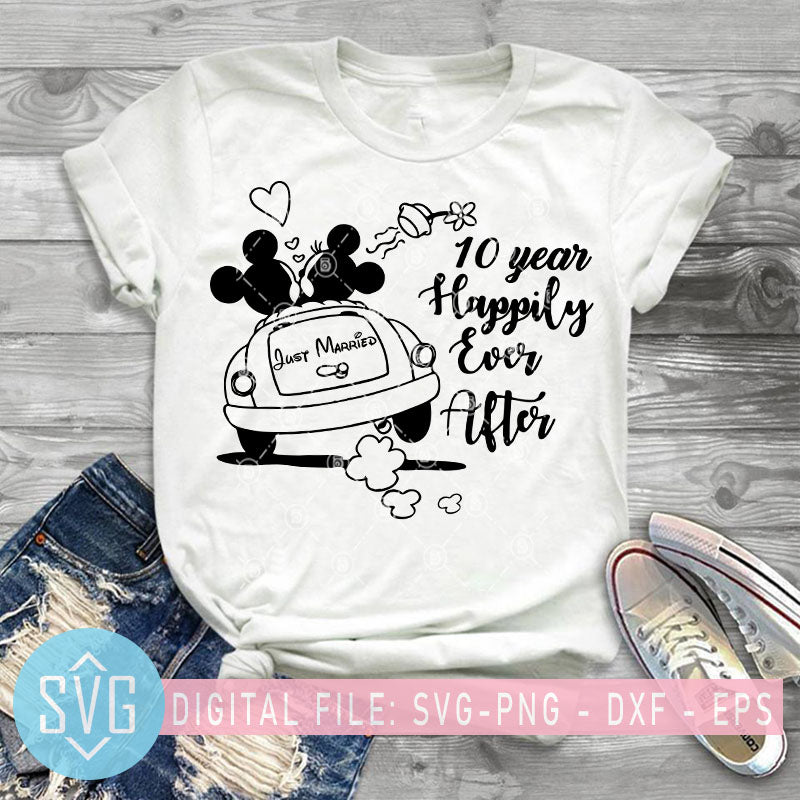 Download 10 Year Happily Ever After Svg Mickey Svg Minnie Svg Disney Svg Svg Trends Studio Trendy Svg For Crafters