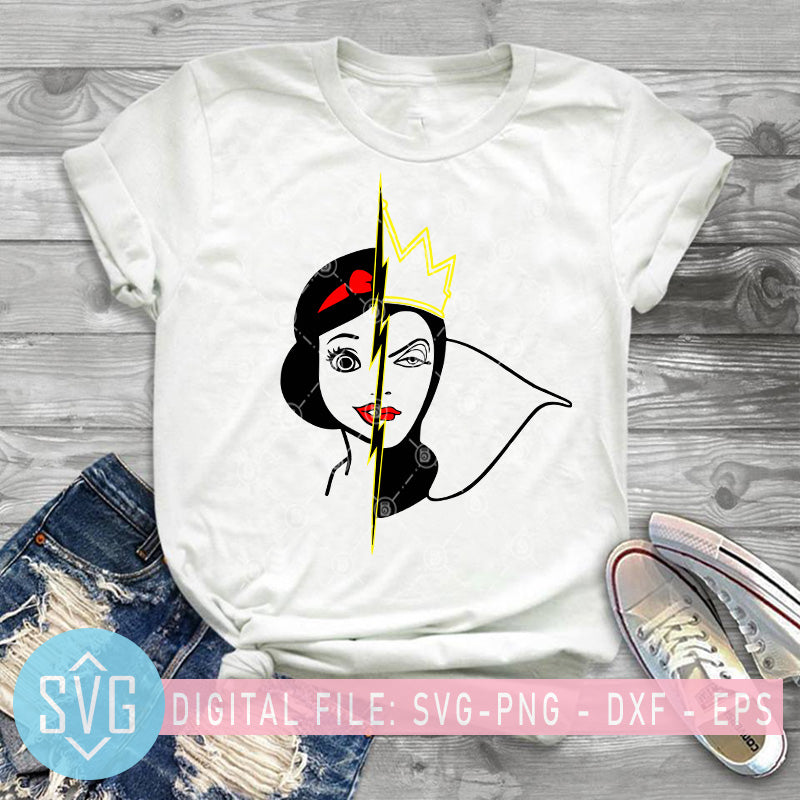 Download Snow White Evil Queen Halves Svg Disney Svg Snow White Svg Svg Trends Studio Trendy Svg For Crafters