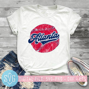 Download Vintage Atlanta Baseball Svg Atl Distressed Game Day Brave Gift Vin Svg Trends Studio Trendy Svg For Crafters