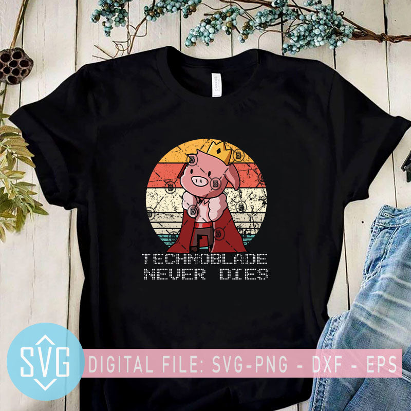 Retro Style Technoblade Merch Cosplay Svg Technoblade Never Dies Svg Svg Trends Studio Trendy Svg For Crafters