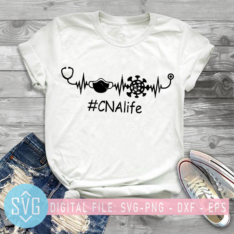 Download Heartbeat Cna Life Svg Heartbeat Face Mask Corona Svg Coronavirus Sv Svg Trends Studio Trendy Svg For Crafters