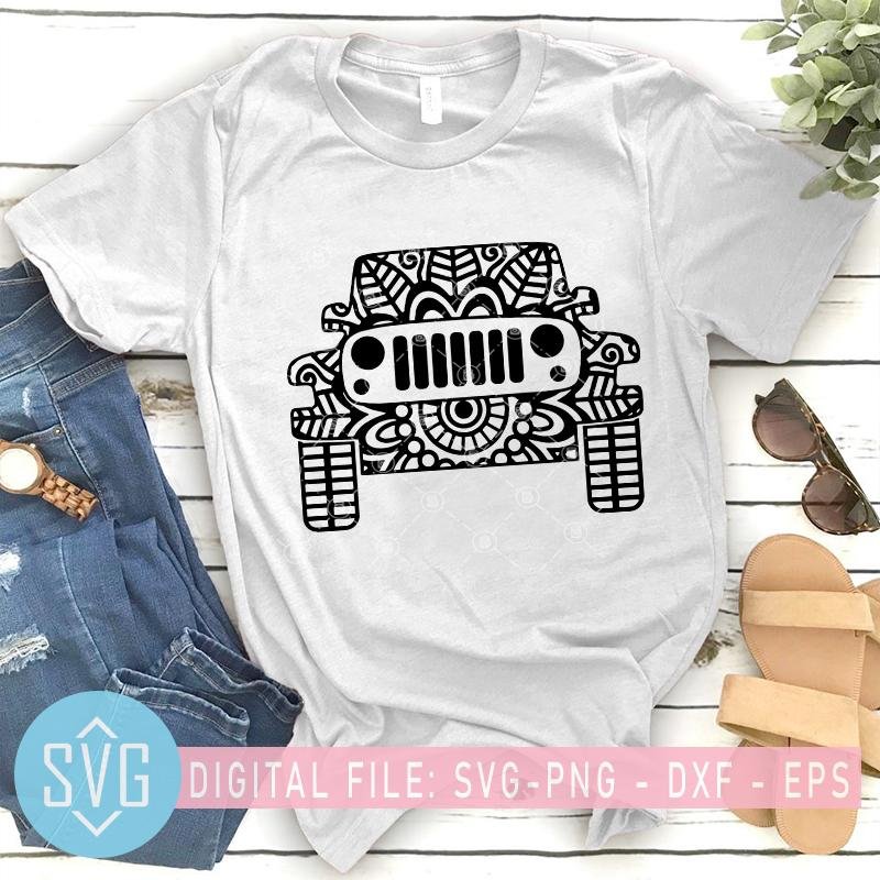 Jeep Mandala Svg Jeep Car Zentangle Svg Off Road Svg Jeep Girl Svg Svg Trends Studio Trendy Svg For Crafters