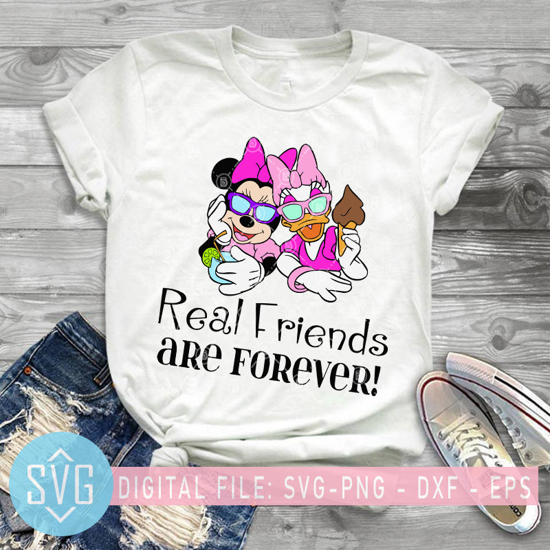 Download Real Friends Are Forever Svg Donald Duck Svg Wine Mickey Svg Disney Svg Trends Studio Trendy Svg For Crafters