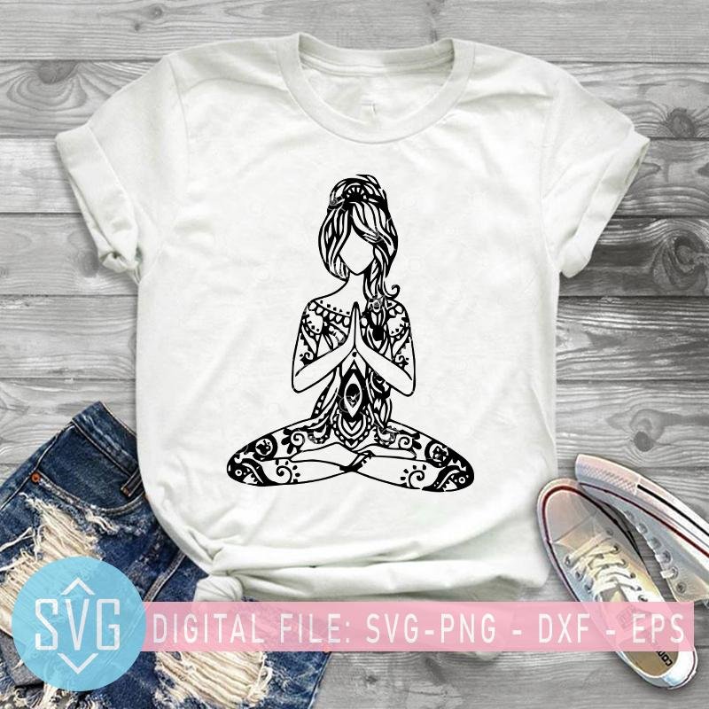 Download Yoga Girl Mandala Svg Yoga Mandala Zentangle Svg Yoga Woman Svg Svg Trends Studio Trendy Svg For Crafters