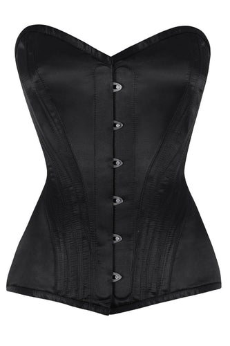 Kitt Industrial Goth Black Overbust Corset with Buckle – Gothikco