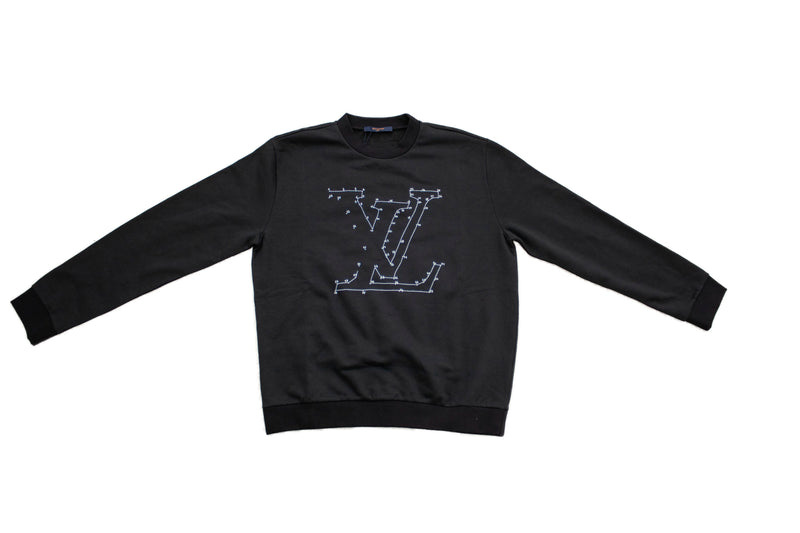 Louis Vuitton LV Men LV Stitch Print Embroidered Sweatshirt Regular Fit -  LULUX