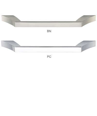 Chelsea Cabinet Handles in Brushed Nickel and Polished Chrome