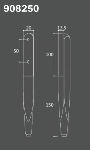 Dimension of Furniture Legs 250 by Pomelli Designs