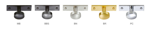 Different Finishes of Claremont Cabinet Pull with Back Plate