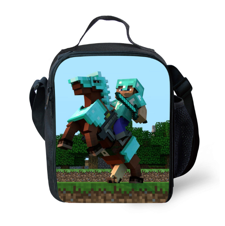 Minecraft Insulated Lunch Bag For Boy Kids Thermos Cooler Adults Tote Bag Picky