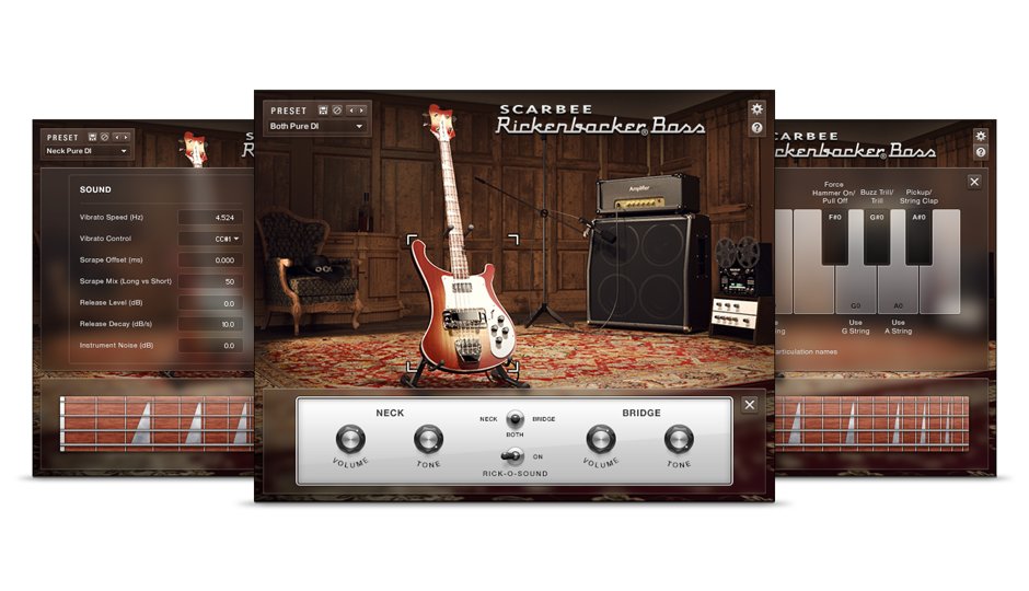 scarbee rickenbacker bass issues with kontakt 5.5