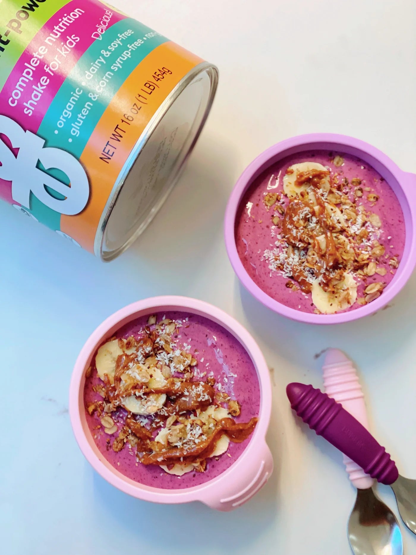 dairy-free berry smoothie bowl for toddler
