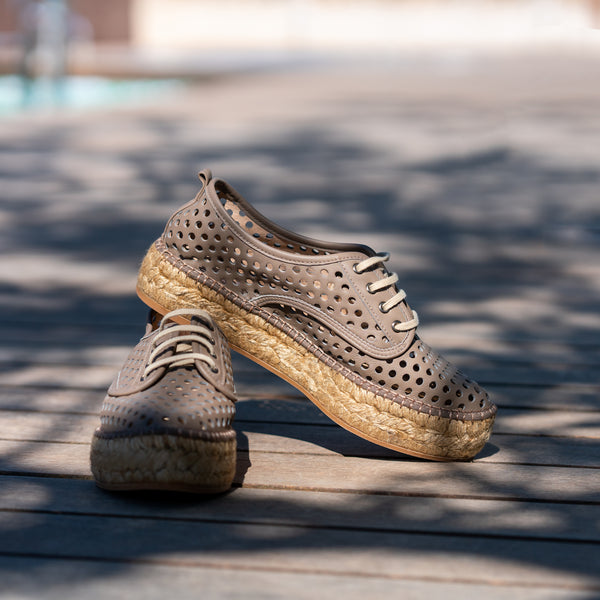 Creus Leather Espadrilles - Espresso