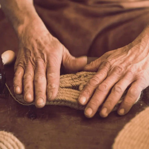 handmade process of making espadrille's sole