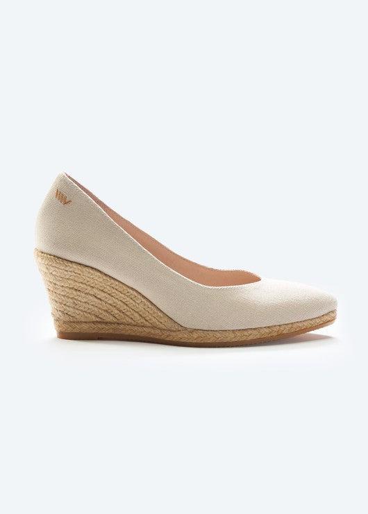 Roses Canvas V Cut Espadrille Wedges - Viscata product image