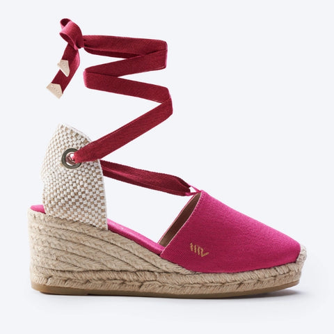 cherry laceup platform espadrilles