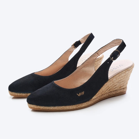 palomera slingback espadrille wedges in black