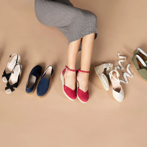 collection of colorful espadrilles