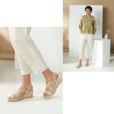 Dalie gold espadrille sandals