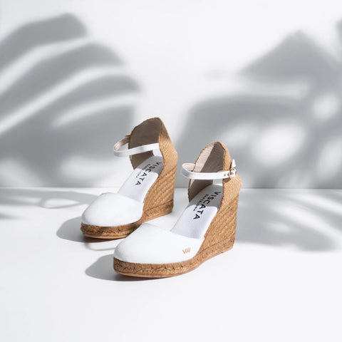 white platform espadrille shoes