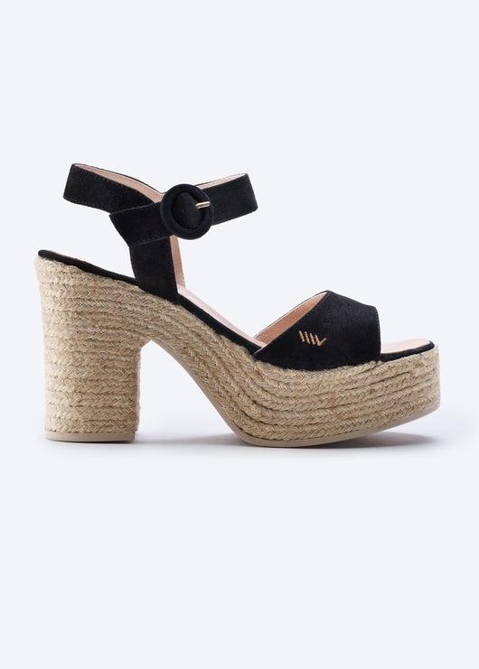 Ferragamo Women's Thea Espadrille Wedge Platform Sandals In Black | ModeSens