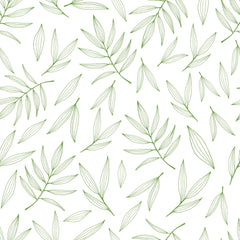 illustration of bamboo leaves in green on a white background