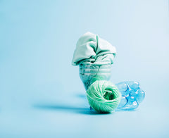 recycled-polyester-image-of-plastic-bottle-yarn-and-fabric