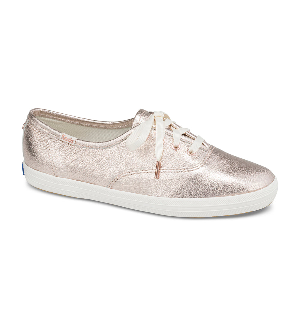 KEDS CHAMPION KATE SPADE METALLIC LEATHER ROSE GOLD – Markdown Madness  Philippines