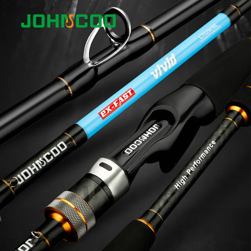 JOHNCOO Casting Spinning Fishing Rod Power M MH Carbon Rod Pole 2 Sect –  Beef Baits