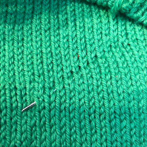 green knit fabric