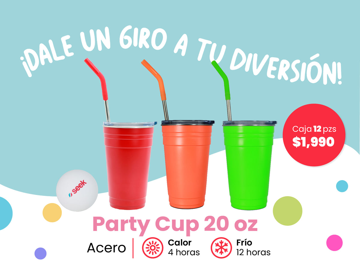 10 Vasos Reusables Con Popote Para Cafe Frio 24 Oz Color Blanco