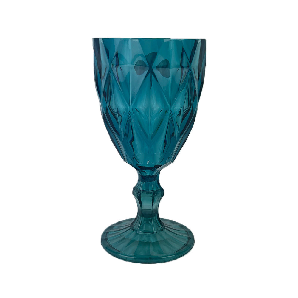 Vaso de cristal azul con luz LED de 16 onzas con tapa y popote