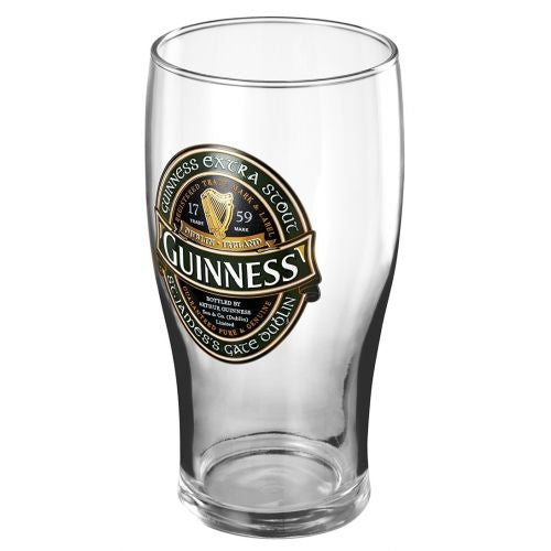 Guinness Embossed Gravity Pint Glasses 2 Pack Glass Set with